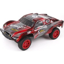 Remo 8021 1/8 Ölçek, 4WD Off Road Short Course (9 Emu) Kırmızı Kaportalı, Fırçalı Motorlu, 7.4V 3300MAH Li-Po Pilli, Rc Model A