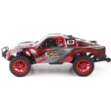 Remo 8021 1/8 Ölçek, 4WD Off Road Short Course (9 Emu) Kırmızı Kaportalı, Fırçalı Motorlu, 7.4V 3300MAH Li-Po Pilli, Rc Model A