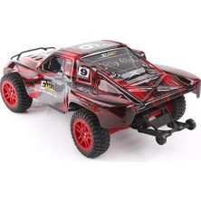 Remo 8021 1/8 Ölçek, 4WD Off Road Short Course (9 Emu) Kırmızı Kaportalı, Fırçalı Motorlu, 7.4V 3300MAH Li-Po Pilli, Rc Model A