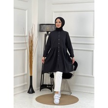 Vellichor Düğmeli Tunik Koyu Mavi