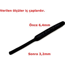 Murat 1 Metre 6,4 mm Siyah Isı Ile Daralan Makaron Kablo İzolasyon