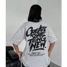 Amor Man Büyük Beden Özel Tasarım Don't Let Sırt Baskılı Sokak Modası Battal Kadın T-Shırt