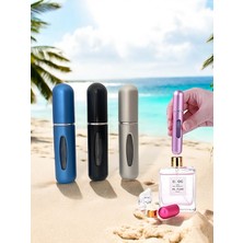 Mabs Techs Seyahat Boy Doldurulabilir Mini 5 ml Parfüm Şişesi 3'lü - Çanta Içi ve Cepte Taşınabilir Yedek Boş Şişe