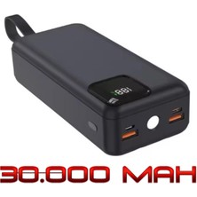 Prepare Powerbank 30.000 Mah LED El Feneri Özellikli Dahili Kablolu Powerbank