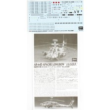 Hasegawa PT42 7242 1/48 Ölçek, AH-64D Apache Longbow (Jgsdf), Askeri Helikopter Plastik Model Kiti