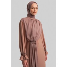 Armine Şifon ve Işlemeli Şık Takım 24Y6841 Vizon