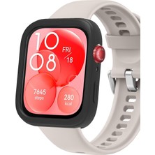 Microsonic Huawei Watch Fit 3 Kılıf Soft Silicone - Siyah