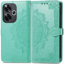 SZY Market Xiaomi Poco F6 Deri Kılıf Için Flip Case Zarif Desen Kapak Çevirin (Yurt Dışından)