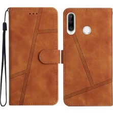 SZY Market Huawei P30 Lite Flip Folio Cüzdan Pu Deri Tam Koruma Için Flip Case (Yurt Dışından)