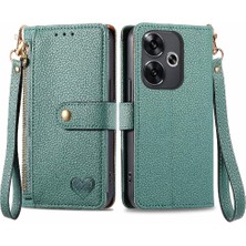 SZY Market Xiaomi Poco F6 Cüzdan Fermuar Aşk Için Flip Case Darbeye Deri Kılıf (Yurt Dışından)