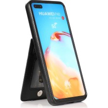 SZY Market Huawei P40 Manyetik Toka Kickstand Vaka Cüzdan Kartı ile Uyumlu (Yurt Dışından)