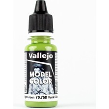 Vallejo 70758 18 ml. (085) Bright Green, Model Color Serisi Model Boyası