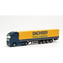 Herpa 316019 1/87 Ölçek, Volvo Fh Gl. Xl 2020 Soğutucu Dorseli Tır (Dachser), Sergilemeye Hazır Model Araç