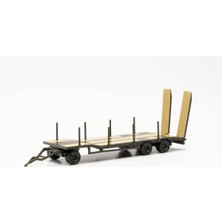 Herpa 746960 1/87 Ölçek, Goldhofer Tu3, 3 Akslı Low Bed Römork, Sergilemeye Hazır Model Araç