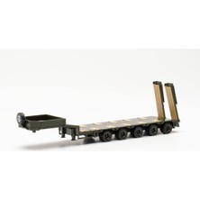 Herpa 746977 1/87 Ölçek, Goldhofer Alçak Düz Kasa ve Rampalı Römork, Sergilemeye Hazır Model Araç