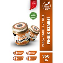 Bi Fındık Doğal Ballı Fındık Ezmesi Katkısız Atıştırmalık Kahvaltılık Sürülebilir 1.kalite 350GR Cam Kavanoz