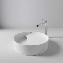 Creavit RB141RUBY Tezgah Üzeri Lavabo Ø40 cm Inci Mat Beyaz