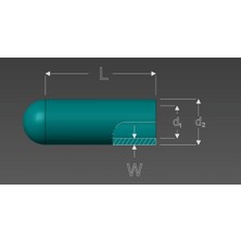 Artıyüzey Silikon Maskeleme Şapkası D1(3.76MM) x D2(6.10MM) x L(38.10MM)