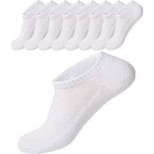 Soytemiz Çorap Soytemiz 8 Çift Beyaz Cotton Sneaker Spor Çorap Erkekler İçin Konforlu ve Dayanıklı