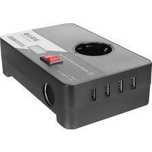 S-Link SL-200W-V 200W Dc 12V - Ac 230V Çakmaktan Power Inverter