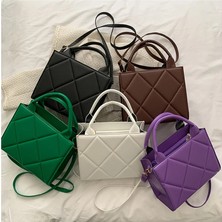 Sfehv108 Moda Pu Deri Omuz Çantası Flap Crossbody Çanta Bayanlar Basit Tasarımcı Çanta (Yurt Dışından)