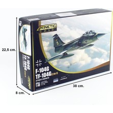 Kinetic K48089 1/48 Lockheed TF-104G Starfighter (Luftwaffe Trainer) Savaş Uçağı, Plastik Model Kiti