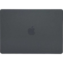 Enci Store Apple Macbook 14.2' 2021 Uyumlu A2442 Msoft Carbon Fiber Tasarımlı Kapak