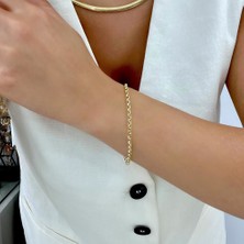 By Burak Gold Doç Zincir Altın Bileklik – BLK0777