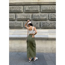 Aref Jeans Kargo Cepli Kot Etek