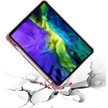 Enci Store Apple iPad Air 11 2024 Uyumlu Tablet Kılıfı Tri Folding Kalem Bölmeli Standlı Katlanabilir Kılıf, Koyu Yeşil