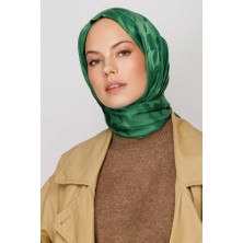 Valor Scarf Çay Ağacı Kazayağı Desen Ipeksi Jakar Şal