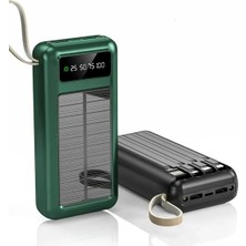 20.000MAH LED Ekran Göstergeli Işıklı Güneş Enerjili Solar Powerbank Güç Batarya Şarj Cihazı