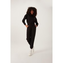 Quhox Kadın Sweat Eşofman Takımı Siyah