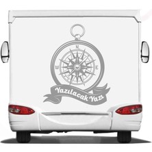 Sticker Usta Kişisel Pusula 4x4 Offroad Kamp Adventure Araba Oto Karavan Sticker 00083