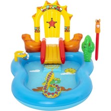 Sole Su Pompalı- Bestway 53118 Wild West Kaydıraklı Fıskiyeli Aksesuarlı Aquapark Şişme Eğlence Havuzu