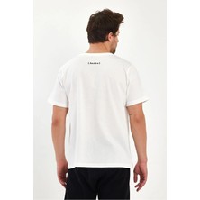 Justleo Çizgili Heykel Desenli  T-Shirt