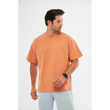 Giyadda Unisex Tarçın Oversize Bol Kalıp T-Shirt (SEVGİLİ ÇİFT KOMBİNİ ÖNERİ)