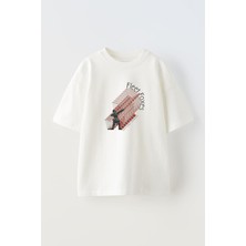 Unisex Fleet Foxes Tasarım Baskılı Pamuk Beyaz Oversize T-Shirt