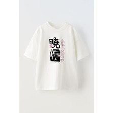 Unisex Naruto Itachi Uchiha Tasarım Baskılı Pamuk Beyaz Oversize T-Shirt