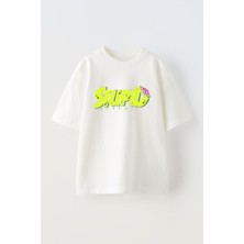 The Wert Unisex Stupıd Tasarım Baskılı Pamuk Beyaz Oversize T-Shirt