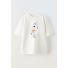 Unisex Minimalistic Trafalgar Law Tasarım Baskılı Pamuk Beyaz Oversize T-Shirt