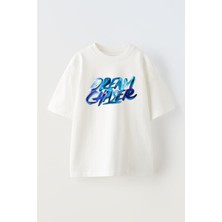 The Wert Unisex Dream Chaser Tasarım Baskılı Pamuk Beyaz Oversize T-Shirt
