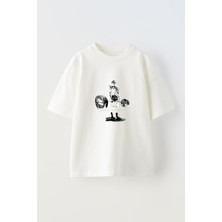 The Wert Unisex Fıtness Destroy Your Self Tasarım Baskılı Pamuk Beyaz Oversize T-Shirt