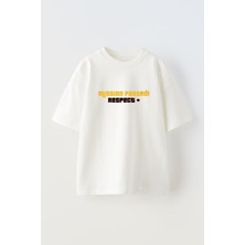 Unisex Mission Passed Respect Tasarım Baskılı Pamuk Beyaz Oversize T-Shirt