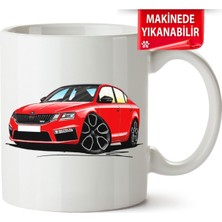 Çakılap Skoda Octavia A7 Baskıpı Porselen Kupa Bardak
