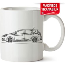 Çakılap Ford Focus Mk4 Baskılı Porselen Kupa Bardak