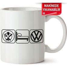 Çakılap Vw Logo Baskıpı Porselen Kupa Bardak