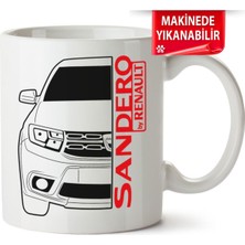 Çakılap Dacia Sandero Baskılı Porselen Kupa Bardak