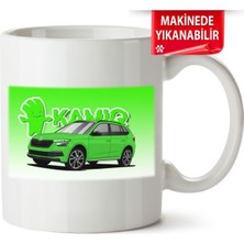 Çakılap Skoda Kamiq Baskıpı Porselen Kupa Bardak
