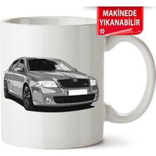 Çakılap Skoda Octavia A5 Baskıpı Porselen Kupa Bardak (Kp-Otmbl-Skd)
